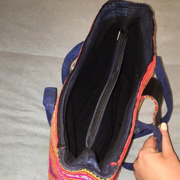 Kilim Moroccan Boho Aztec woven carpet rug bag - Picture 12 of 14